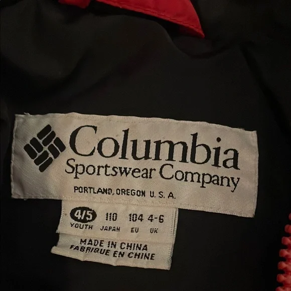 Columbia Boys Jacket - Red and Black - Picture 12 of 14